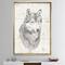 Designart - Wolf Wild and Beautiful III - Wildlife Animal Canvas in Gold Frame